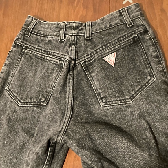 80’s vtg high waist Guess? Jeans black stonewash 28 - Picture 2 of 14